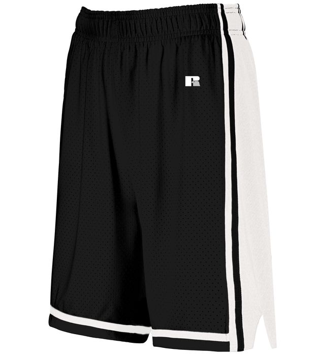 Russell 7-Inch Inseam Ladies Legacy Basketball Shorts Polyester 4B2VTX Black/White