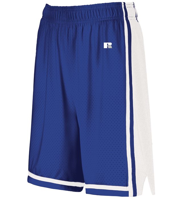 Russell 7-Inch Inseam Ladies Legacy Basketball Shorts Polyester 4B2VTX Royal/White