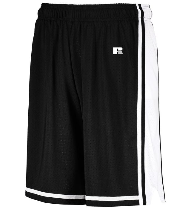 Russell 8-Inch Inseam Legacy Basketball Shorts Polyester 4B2VTM Black/White