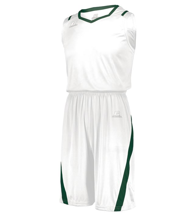 russell-9-inch-inseam-athletic-cut-shorts-white-dark green