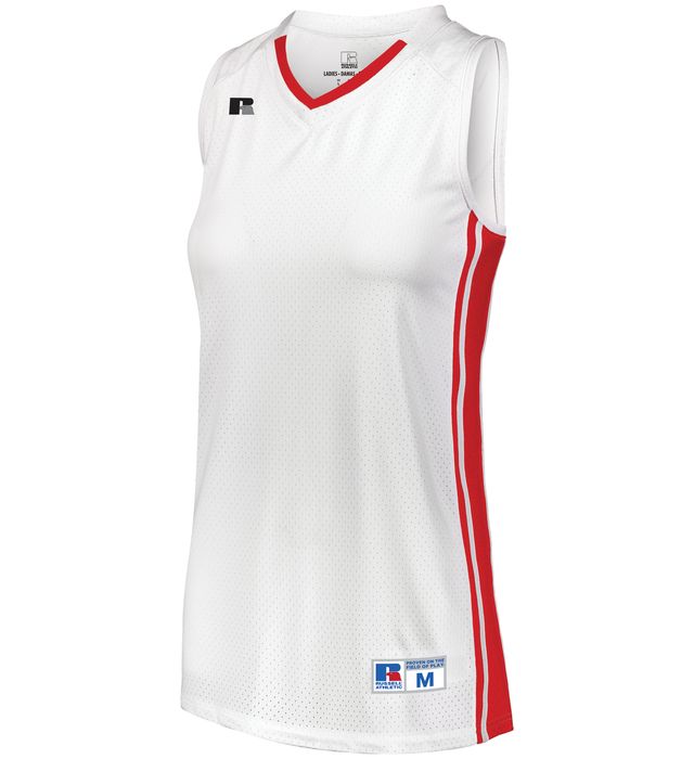 russell-ladies-legacy-basketball-jersey-v-neck-collar-white-true red
