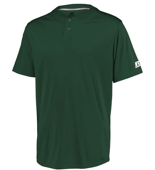 russell-performance-fishtail-bottom-two-button-solid-jersey-dark green