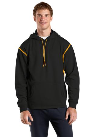Sport-Tek F246 Tech Fleece Hooded Sweatshirt Black/Gold