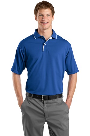 Sport-Tek K467 Dri-Mesh Polo with Tipped Collar and Piping Royal/White