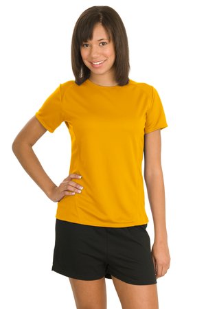 Sport-Tek L473 Ladies Dry Zone Raglan Accent T-Shirt Gold