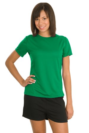 Sport-Tek L473 Ladies Dry Zone Raglan Accent T-Shirt Kelly Green