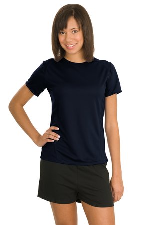 Sport-Tek L473 Ladies Dry Zone Raglan Accent T-Shirt True Navy