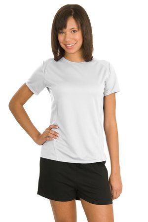Sport-Tek L473 Ladies Dry Zone Raglan Accent T-Shirt White