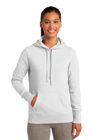 Sport-Tek LST254 Ladies Pullover Hooded Sweatshirt White