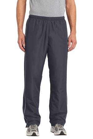 Sport-Tek PST61 Piped Wind Pant Graphite Grey/White