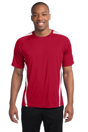 Sport-Tek TST351 Tall Colorblock PosiCharge Competitor Tee True Red/White