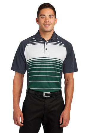 Sport-Tek ST600 Dry Zone Sublimated Stripe Polo Forest Green