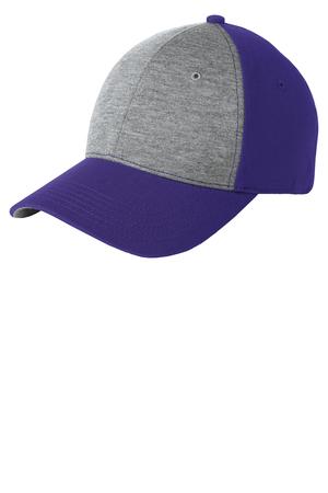 Sport-Tek STC18 Jersey Front Cap Vintage Heather/Purple