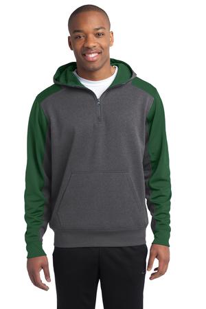 Sport-Tek  Tech Fleece Colorblock 1/4-Zip Hooded Sweatshirt Style ST249 2