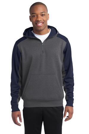 Sport-Tek  Tech Fleece Colorblock 1/4-Zip Hooded Sweatshirt Style ST249 5