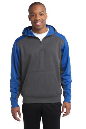 Sport-Tek  Tech Fleece Colorblock 1/4-Zip Hooded Sweatshirt Style ST249 7