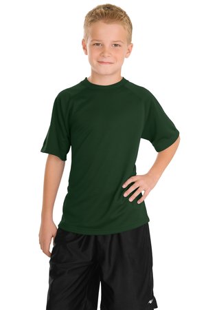 Sport-Tek Y473 Youth Dry Zone Raglan T-shirt Forest Green