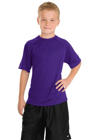 Sport-Tek Y473 Youth Dry Zone Raglan T-shirt Purple