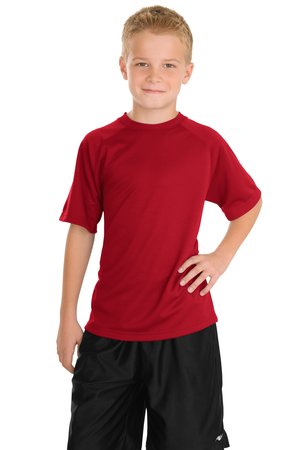 Sport-Tek Y473 Youth Dry Zone Raglan T-shirt True Red