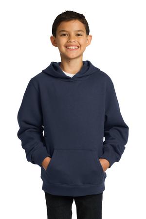 Sport-Tek YST254 Youth Pullover Hooded Sweatshirt Navy