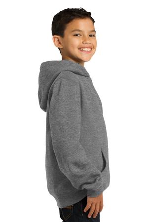 Sport-Tek YST254 Youth Pullover Hooded Sweatshirt Vintage Heather Side