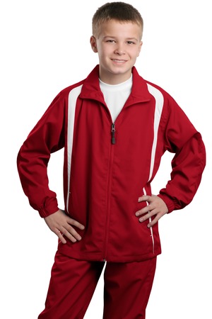 Sport-Tek YST60 Youth Colorblock Raglan Jacket True Red/White