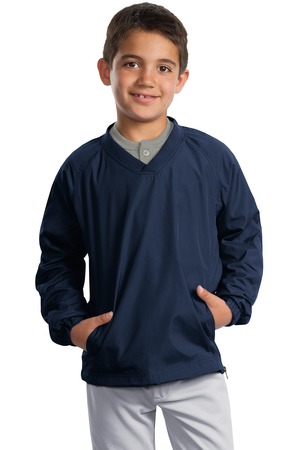 Sport-Tek Youth V-Neck Raglan Wind Shirt Style YST72 6