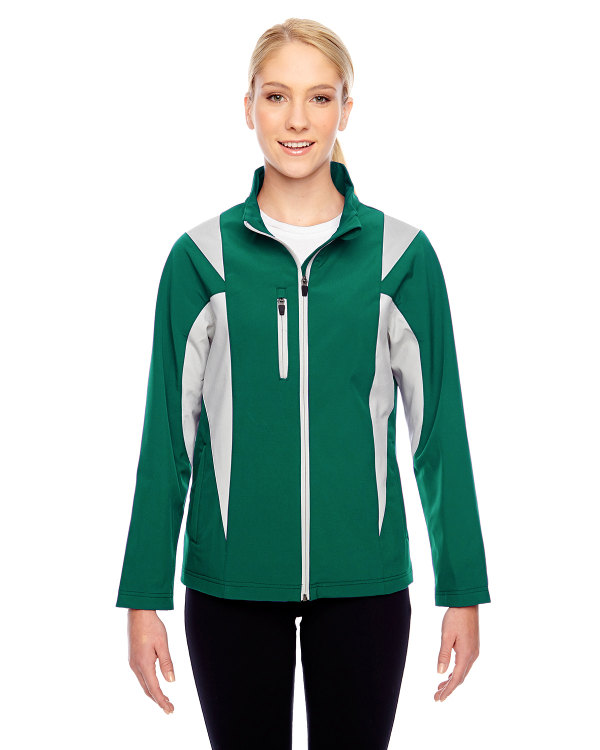team-365-ladies-icon-colorblock-soft-shell-jacket-sport-forest-sport-silver
