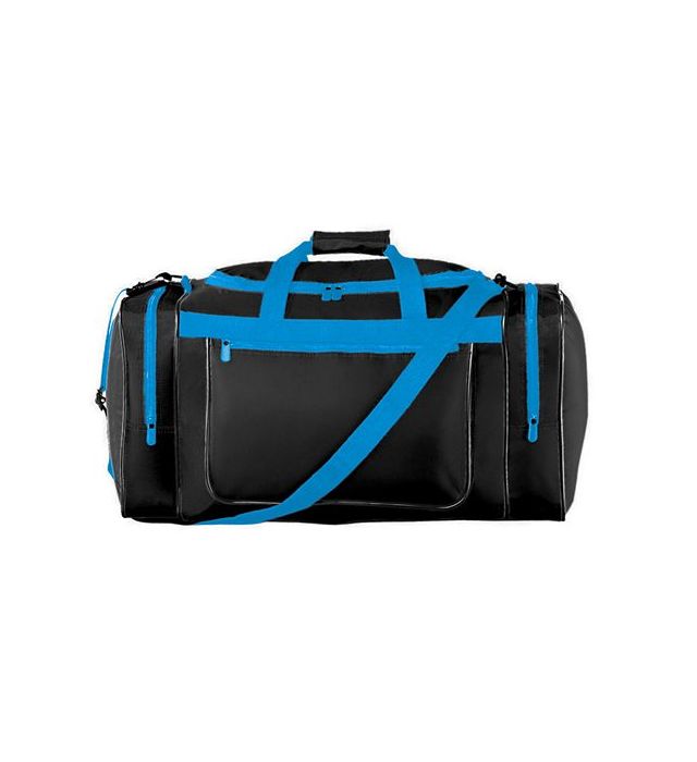 Augusta Sportswear Adjustable Shoulder Strap Gear Bag 420D Nylon 511 Black/Power Blue