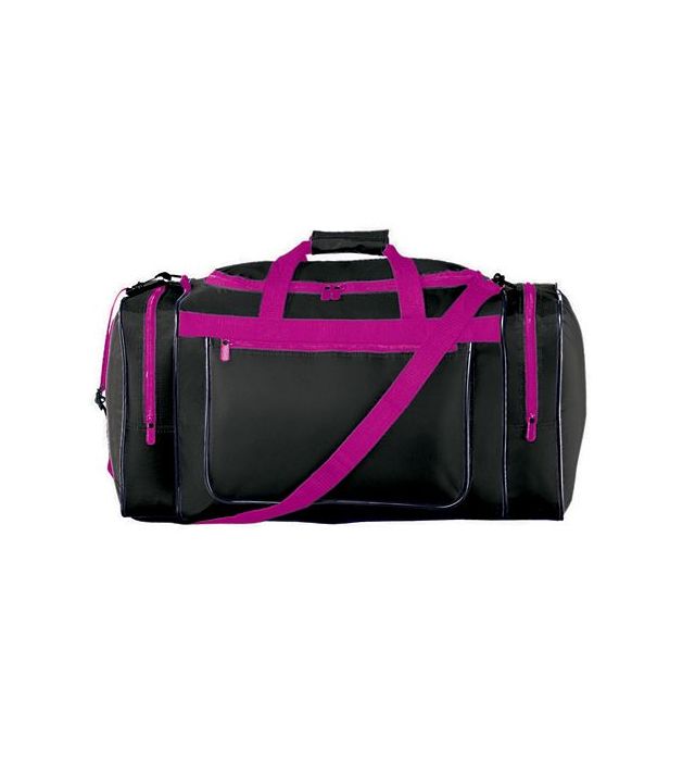 ugusta-sportswear-adjustable-shoulder-strap-gear-bag-black-power pink