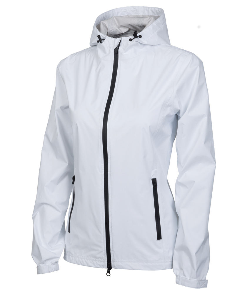 White Charles River Apparel 5680 Women’s Watertown Nylon Full-Zip Jacket