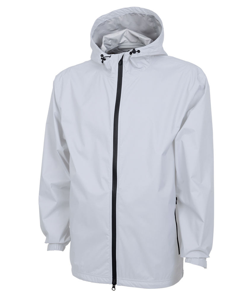 White Charles Rive Apparl 9680 Men’s Watertown Nylon Full-Zip Jacket